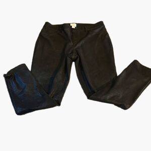 Chicos Faux Leather Black Straight Leg Women’s Jeans Sz 10 (1.5)